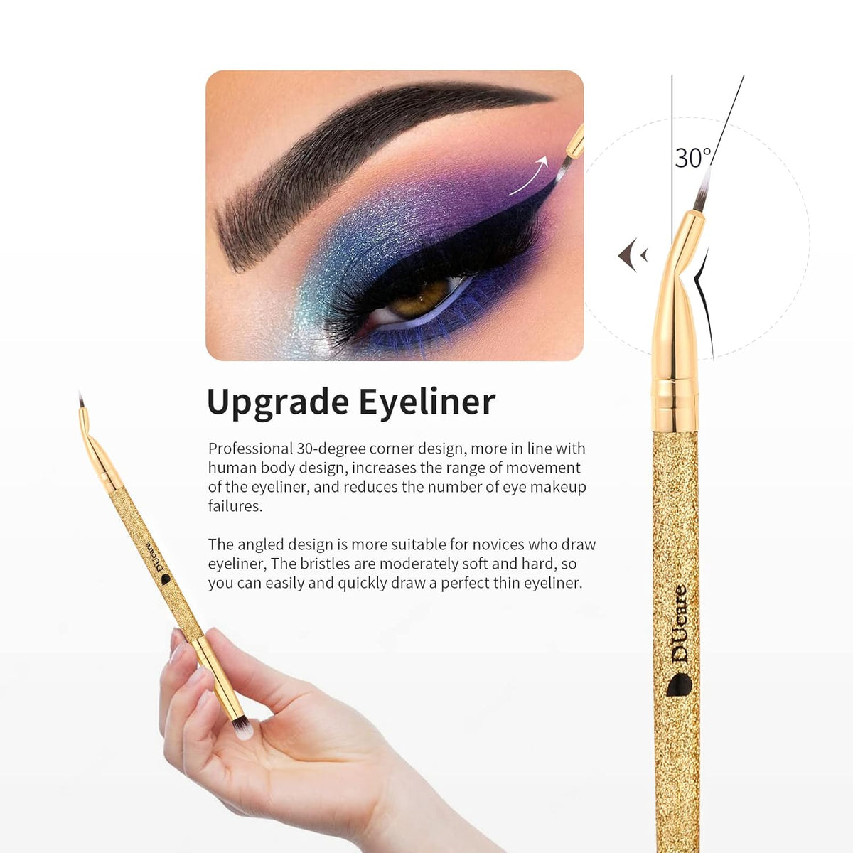 DUcare Eyeshadow Brushes Set Duo End Eye Makeup Brushes Professional Eyeshadow Brush set 5Pcs