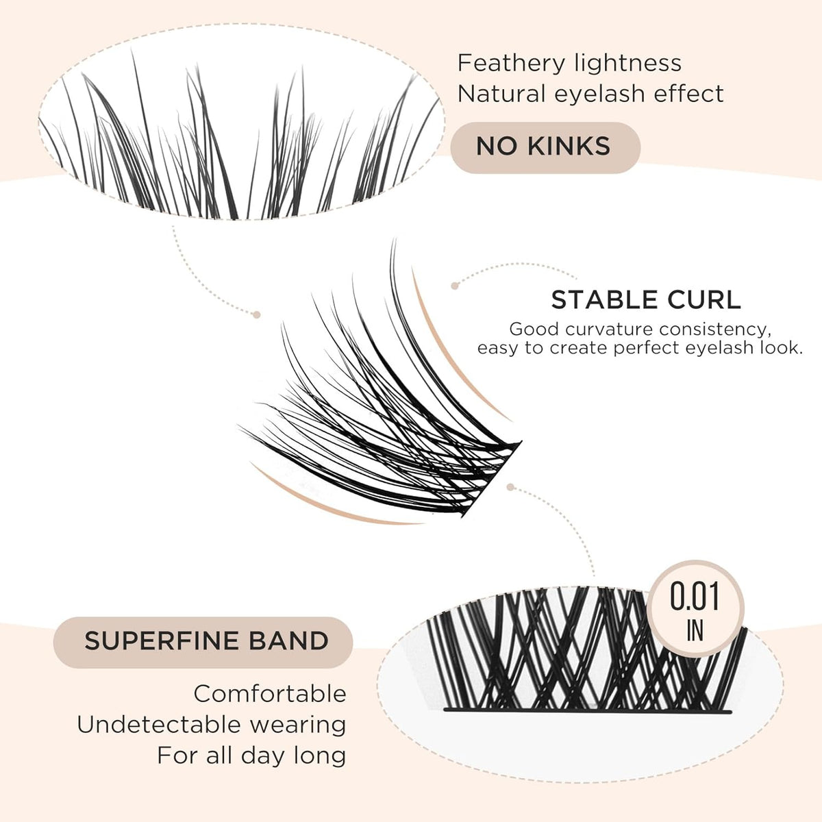 PopUp Lash Clusters 144 Pcs Cluster Lashes DIY Cluster Eyelash Extensions Mega Volume Reusable