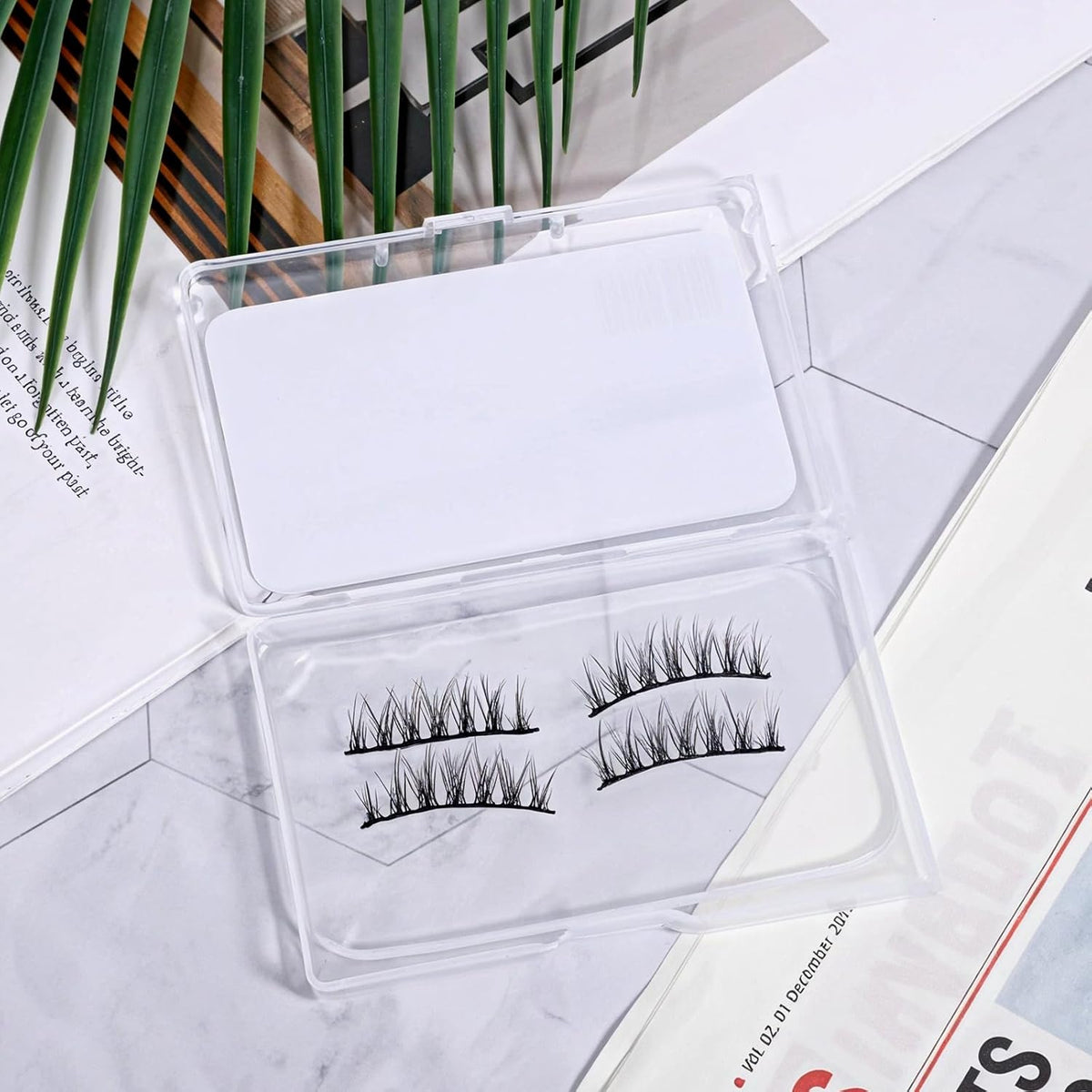 Eyelash Case, Eyelash Holder Case, Clear Compact Eyelashes Container, Portable Silicone False Lash