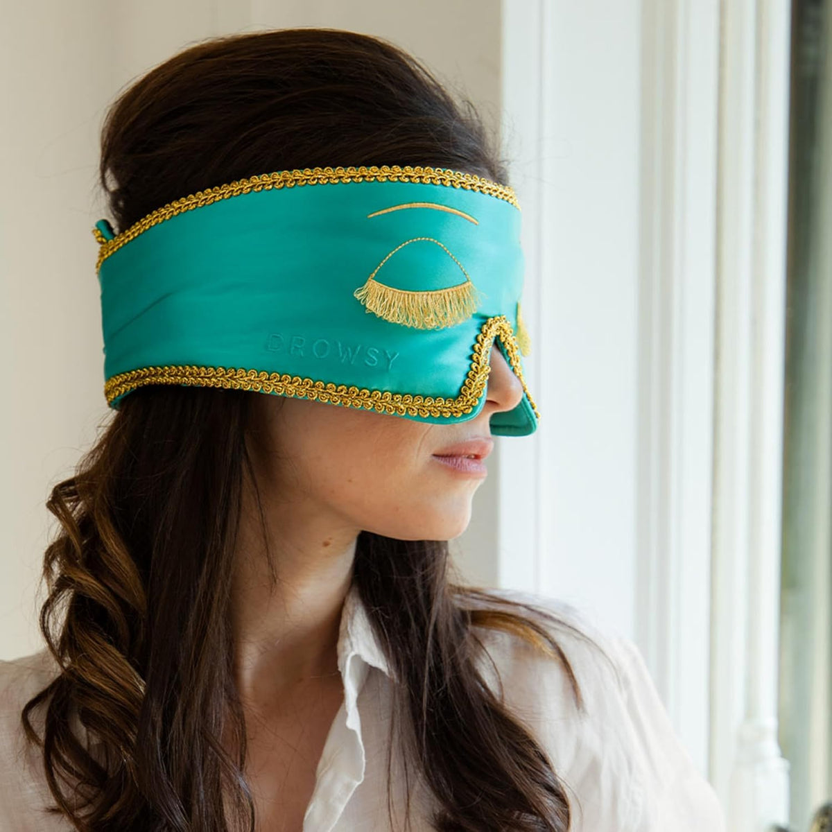 DROWSY Breakfast at Drowsy Silk Sleep Mask – 100% Pure Mulberry Silk, Total Blackout, Ultra-Soft &