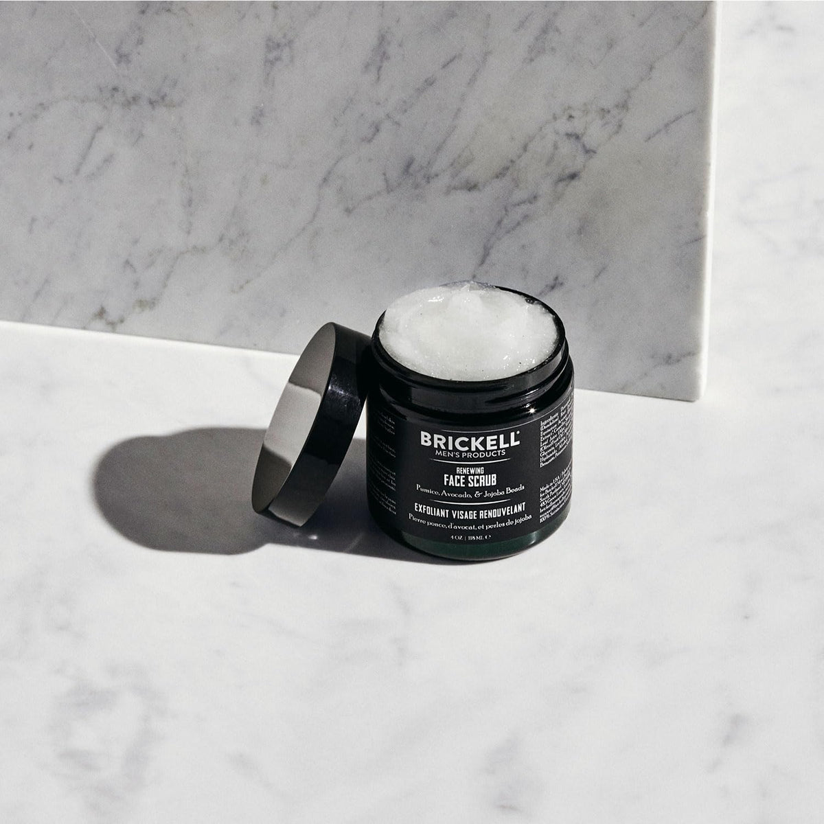 Brickell Men's Renewing Face Scrub for Men, Natural and Organic Deep Exfoliating Facial Scrub