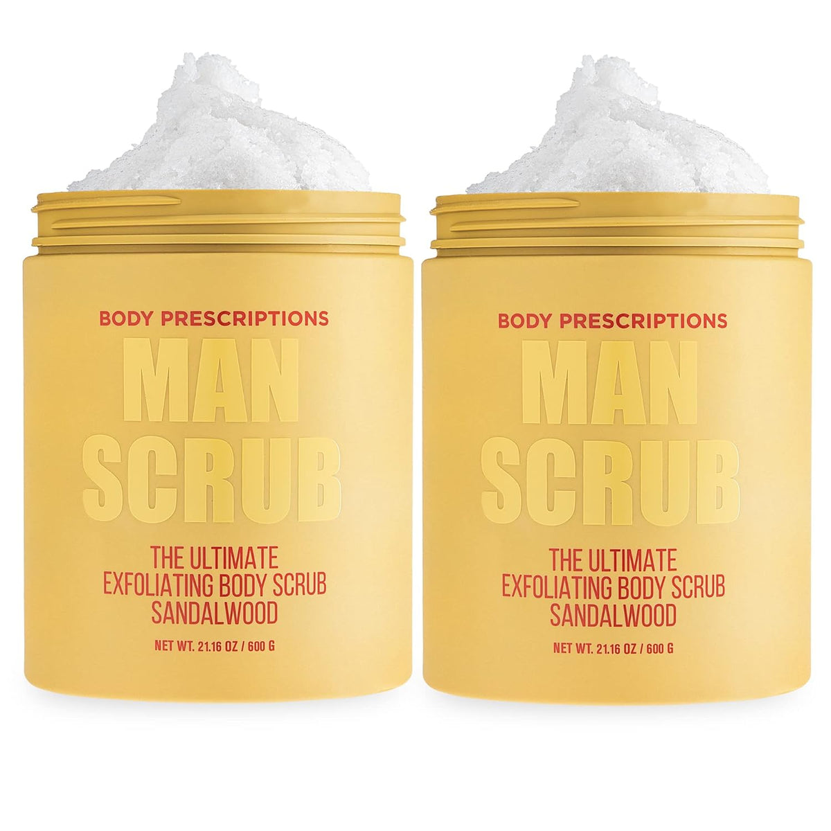 Body Prescriptions Men’s Exfoliating Body Scrub – Ultimate Skin Cleansing Wash in Jar with