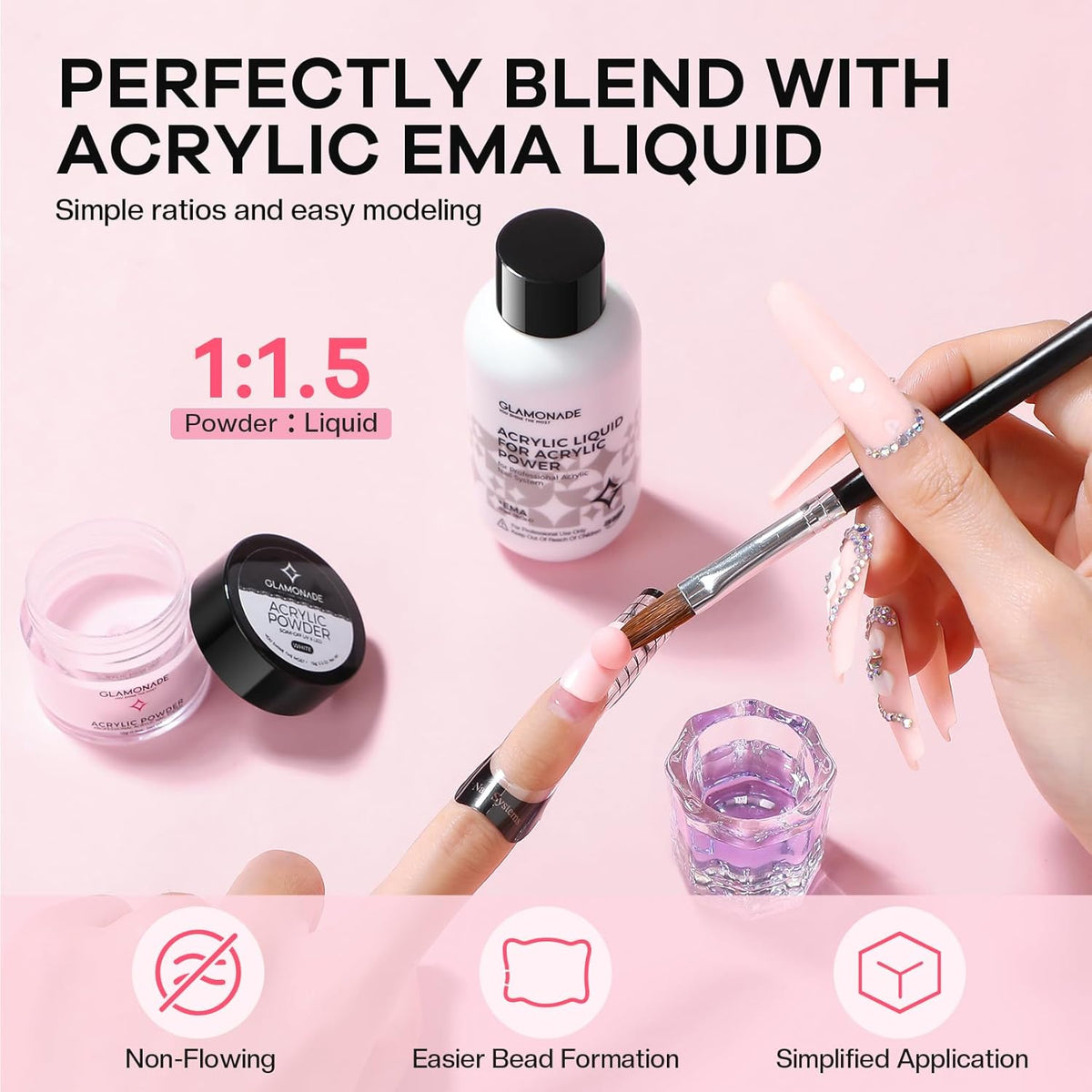 Nail Kit Acrylic Set: Professional Nail Kit with everything for Beginners Acrylic Powder Kit Nail