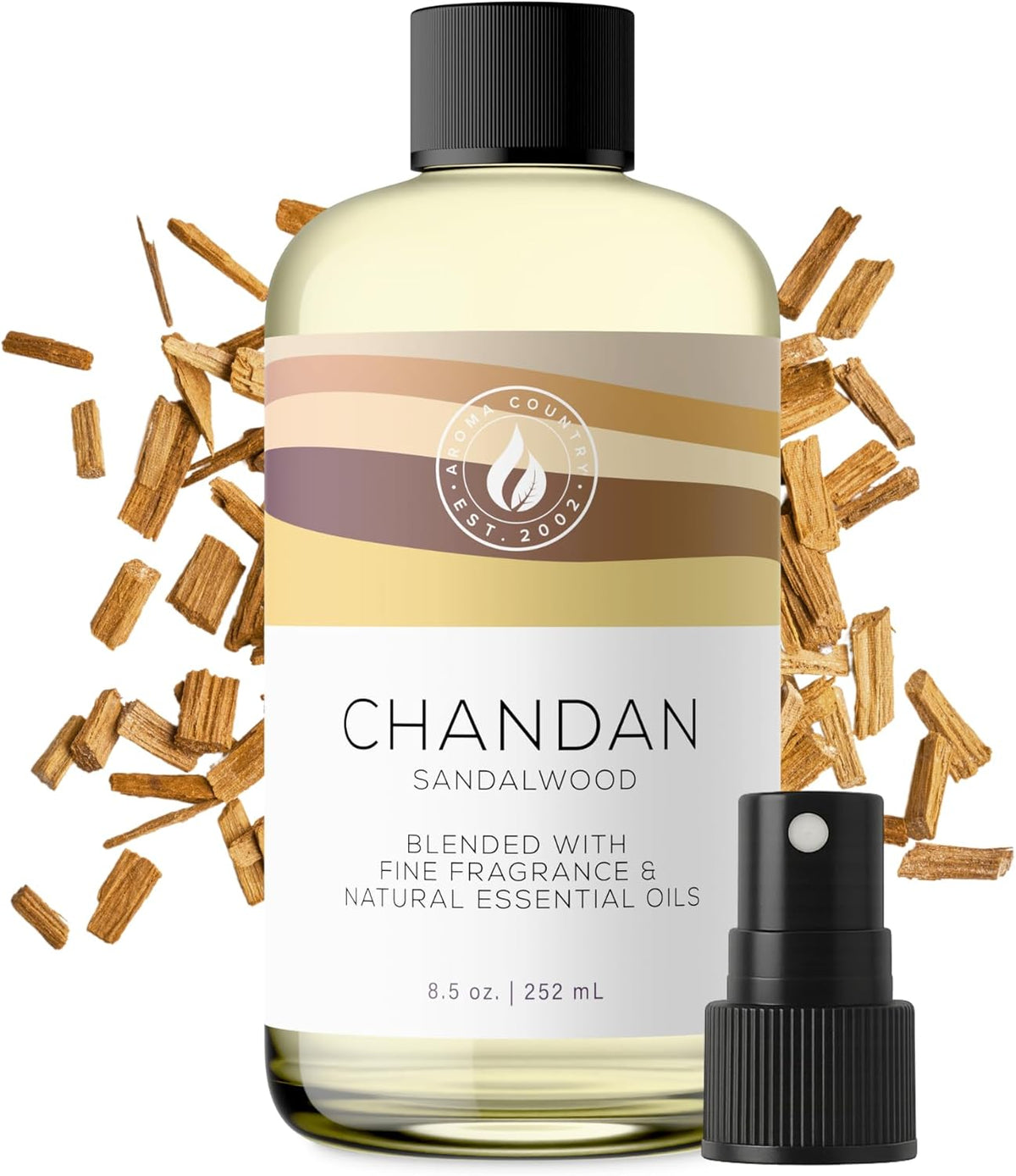 Aroma Country Chandan Diffuser Oil - Luxury Essential Oils for Diffuser Refill & Air Freshener Room
