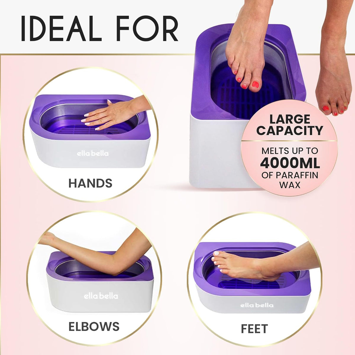 ELLA BELLA® Paraffin Wax Machine for Hand & Feet • Parafin Wax Warmer • Everything in One Kit