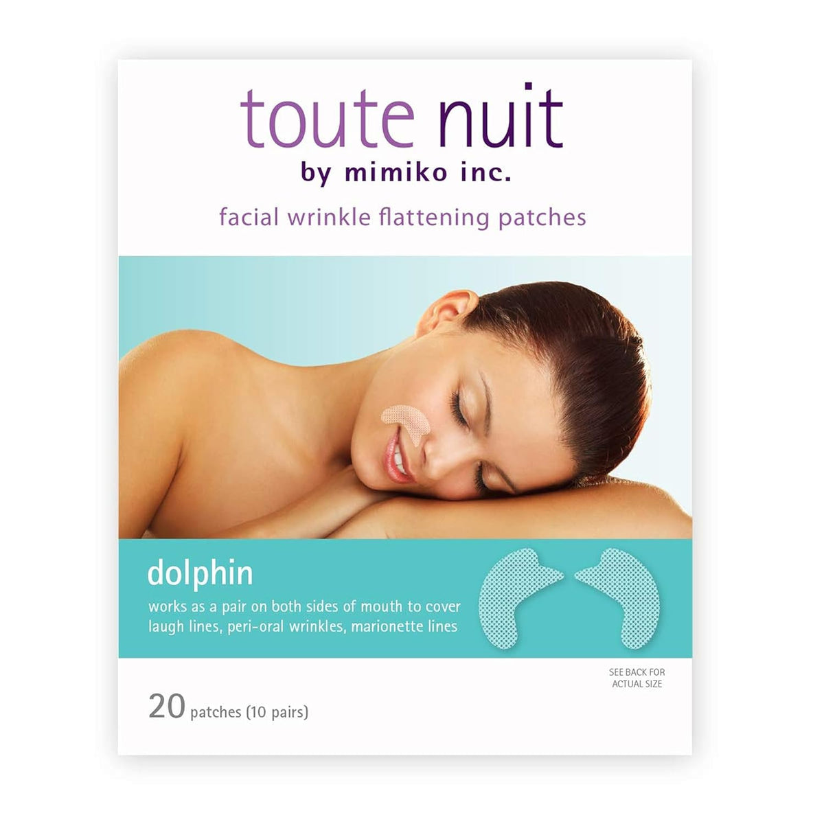 Toute Nuit Wrinkle Patches – Dolphin – Face Tape for Around the Mouth – Hypoallergenic Anti Wrinkle