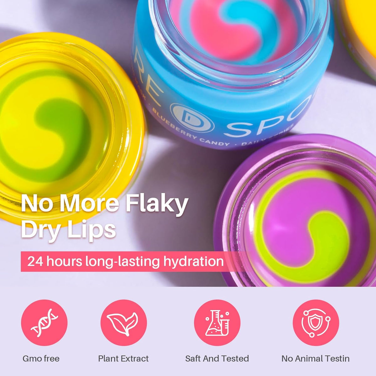 Lip Mask, Hydrating Overnight Lip Sleeping Mask, Lip Moisturizer for Dry Cracked Lips Care