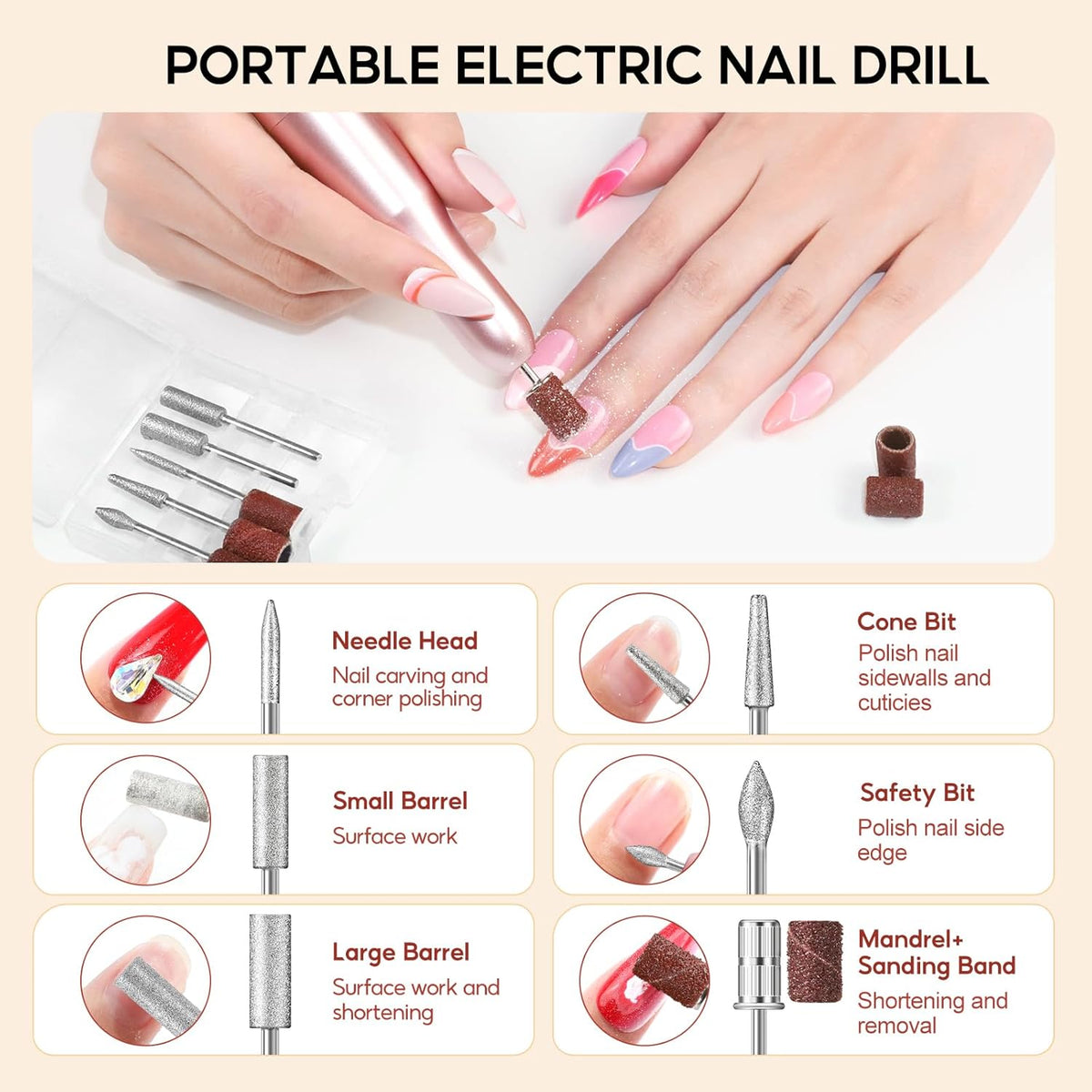 Peacecolor 59PCs Gel Nail Polish Kit with U V Light and Drill 35 Colors Gel Polish Kit with 5PC