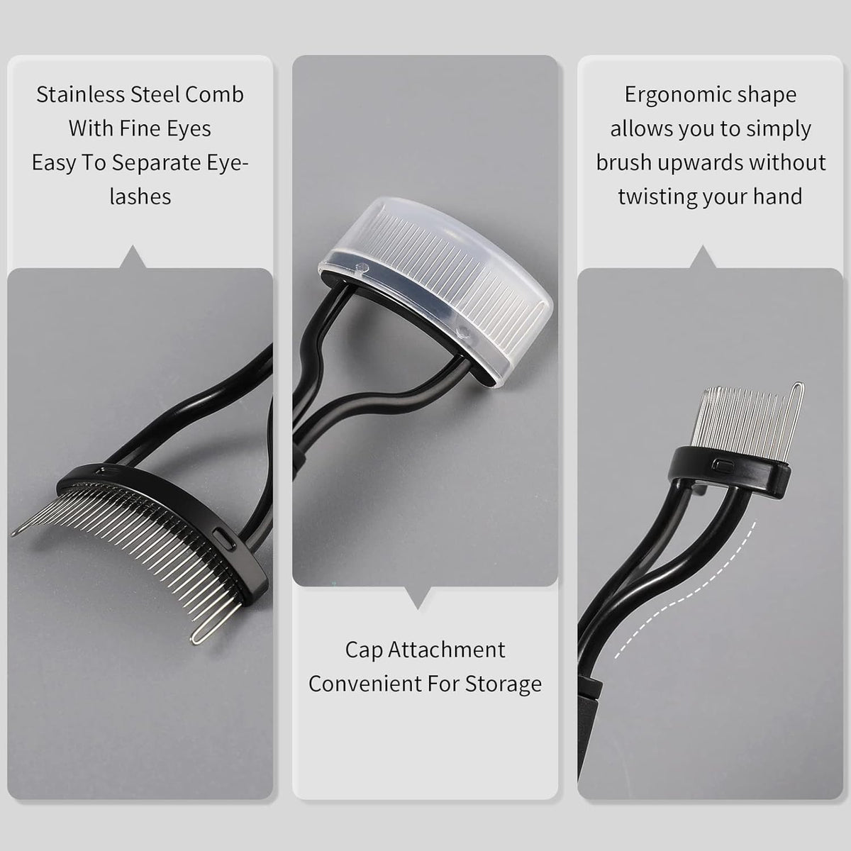 Eyelash Comb Eyebrow Brush DUcare Eyelash Separator Mascara Applicator Eyelash Definer With Comb