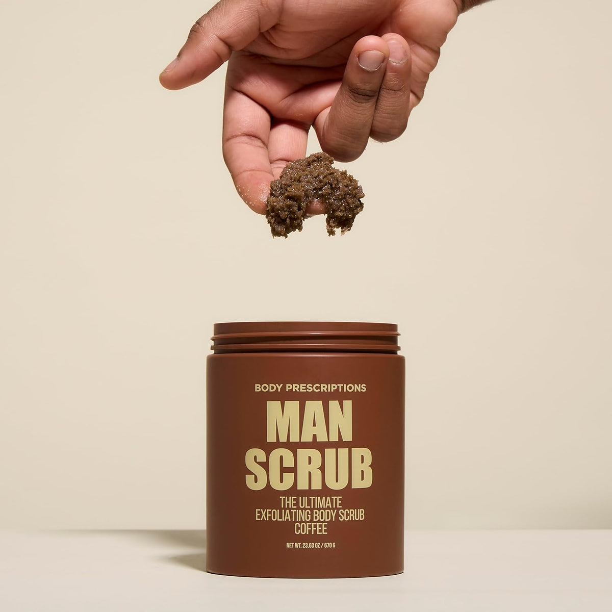 Body Prescriptions Men’s Exfoliating Body Scrub – Ultimate Skin Cleansing Wash in Jar with