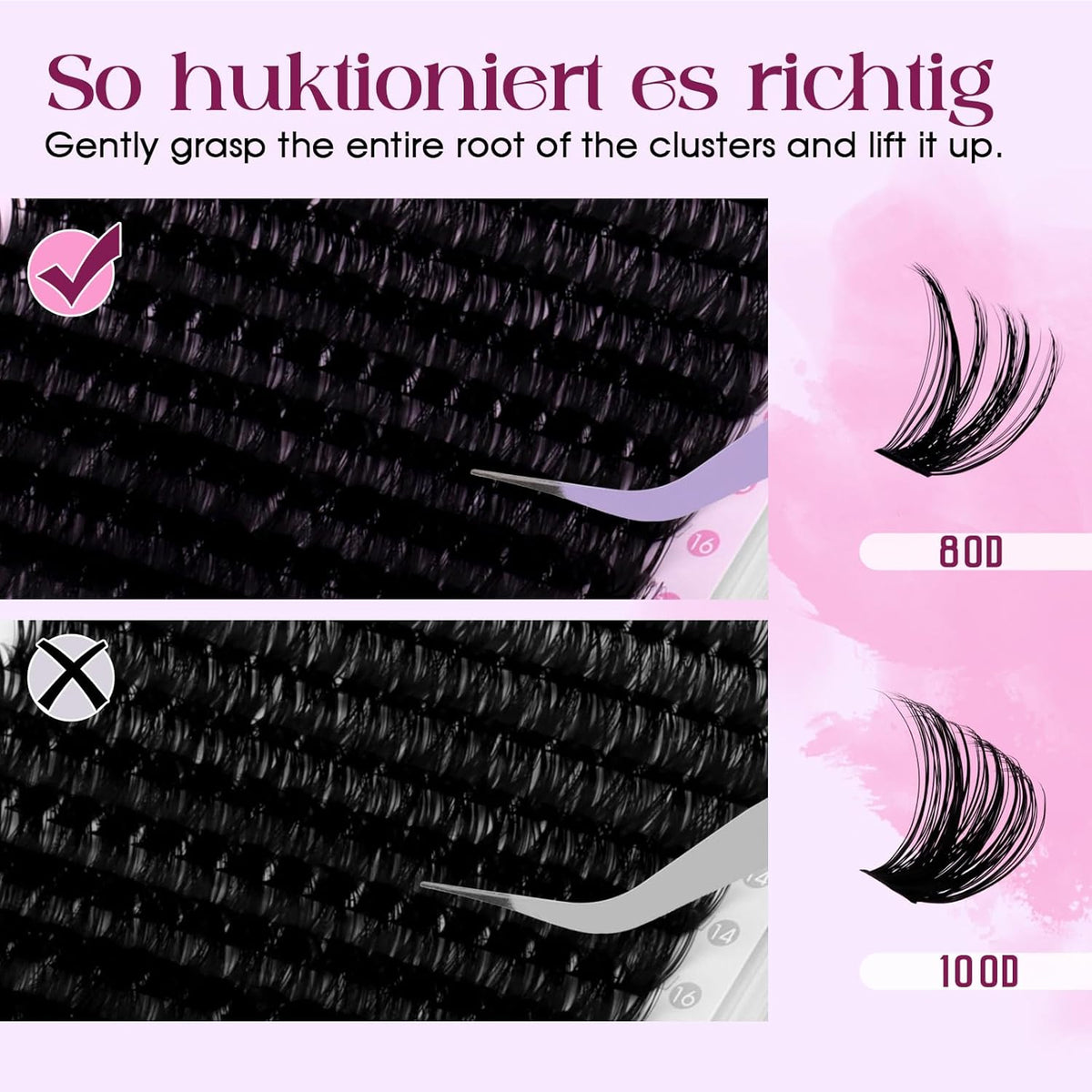 WENDY DIY D Curl Lash Clusters Book 468 Pcs Natural Look Individual Cluster Lashes Book