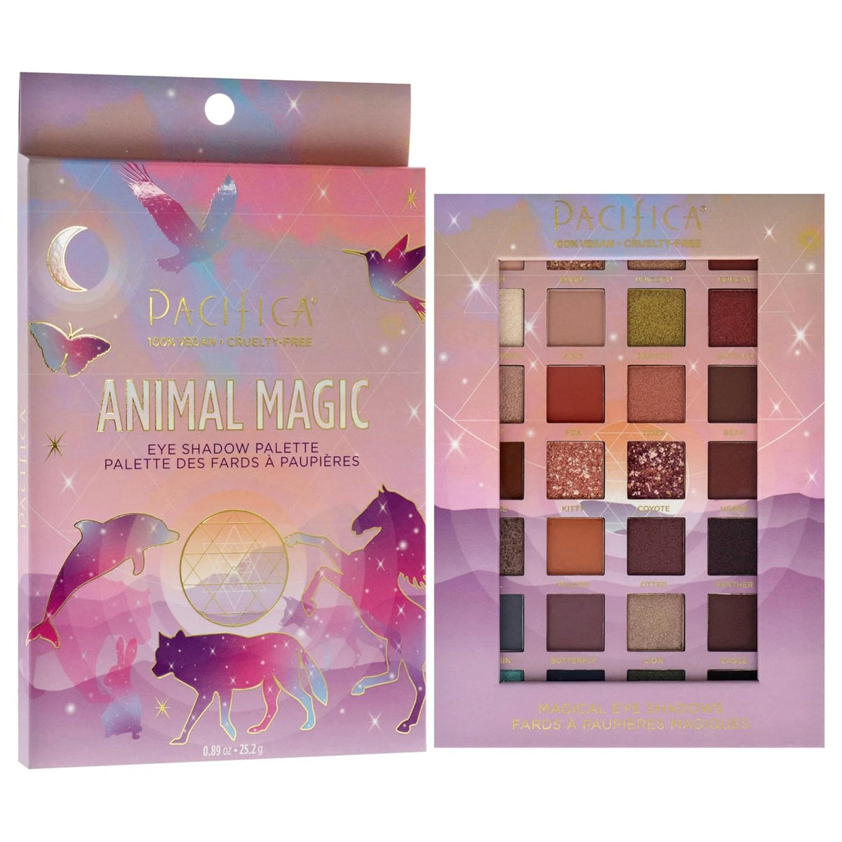 Pacifica Eyeshadow Palette – Animal Magic with Colorful Blendable Shades, Highly Pigmented Mineral