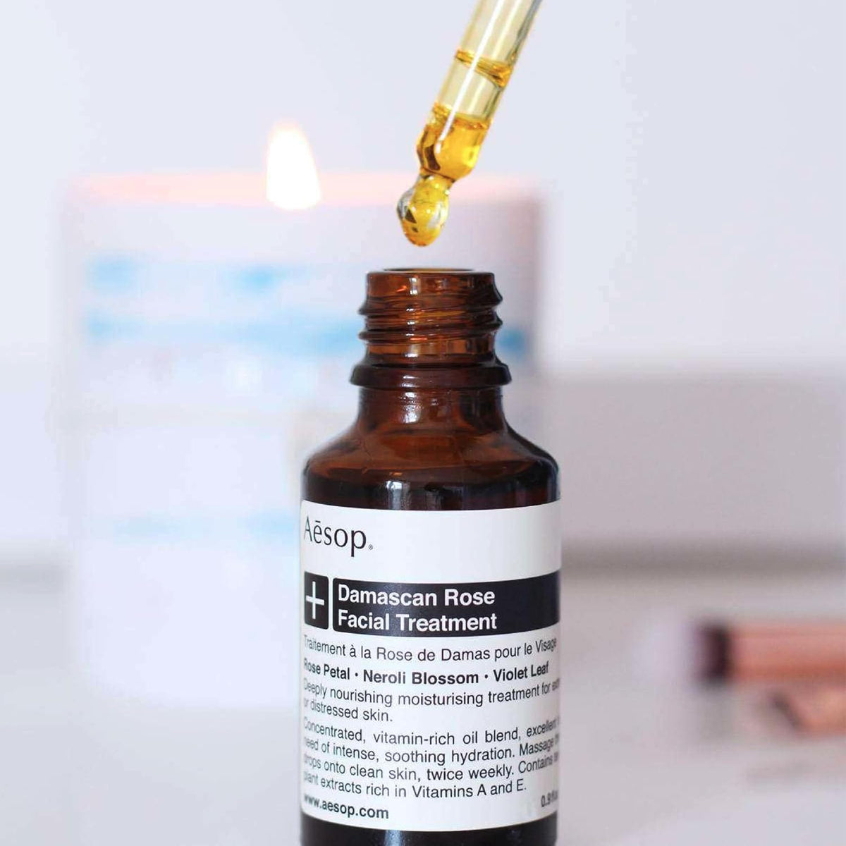 Aesop Damascan Rose Facial Treatment Oil | Hydrating Face Oil with Rose Petal, Neroli Blossom &