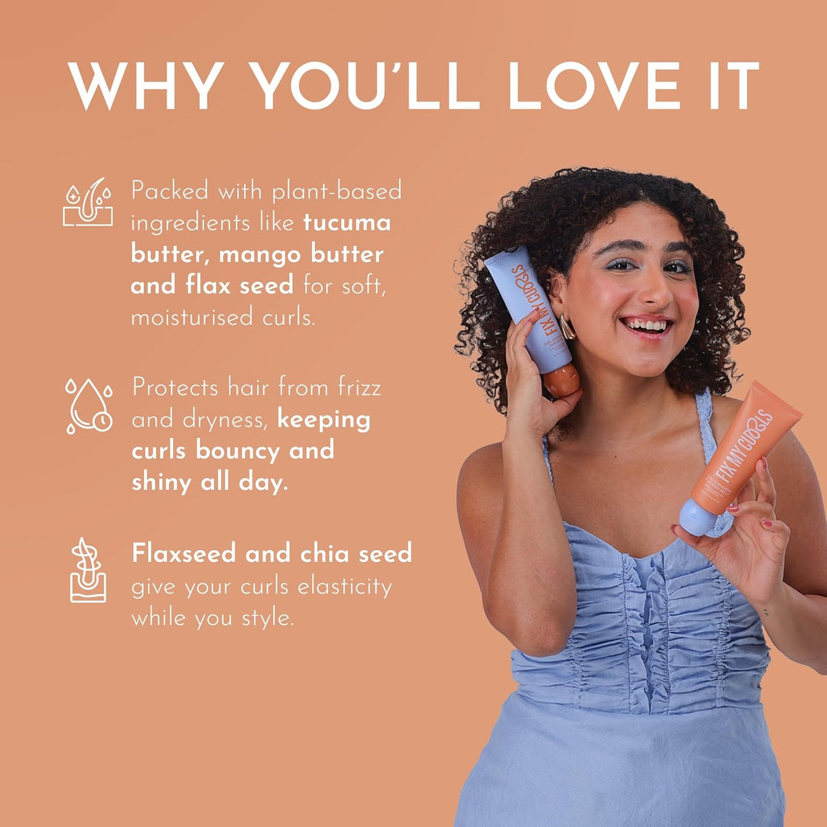 Curl Quenching Moisture Styling Duo | For Curly, Wavy, Dry, Frizzy Hair| Curl Activator with Chia &