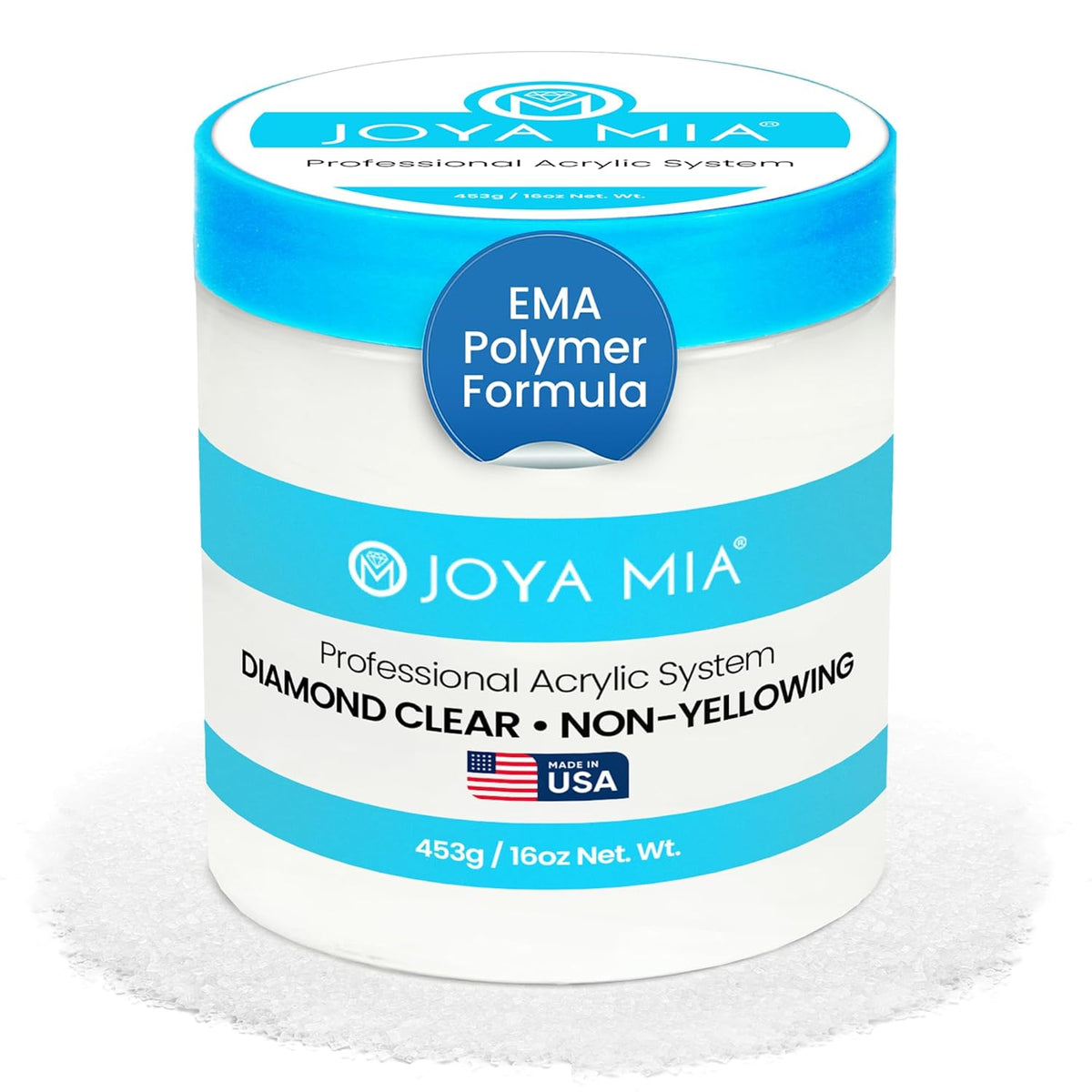 Joya Mia Acrylic Powder for Nails, MMA-Free, Super Adhesion Professional Powder for Flawless &
