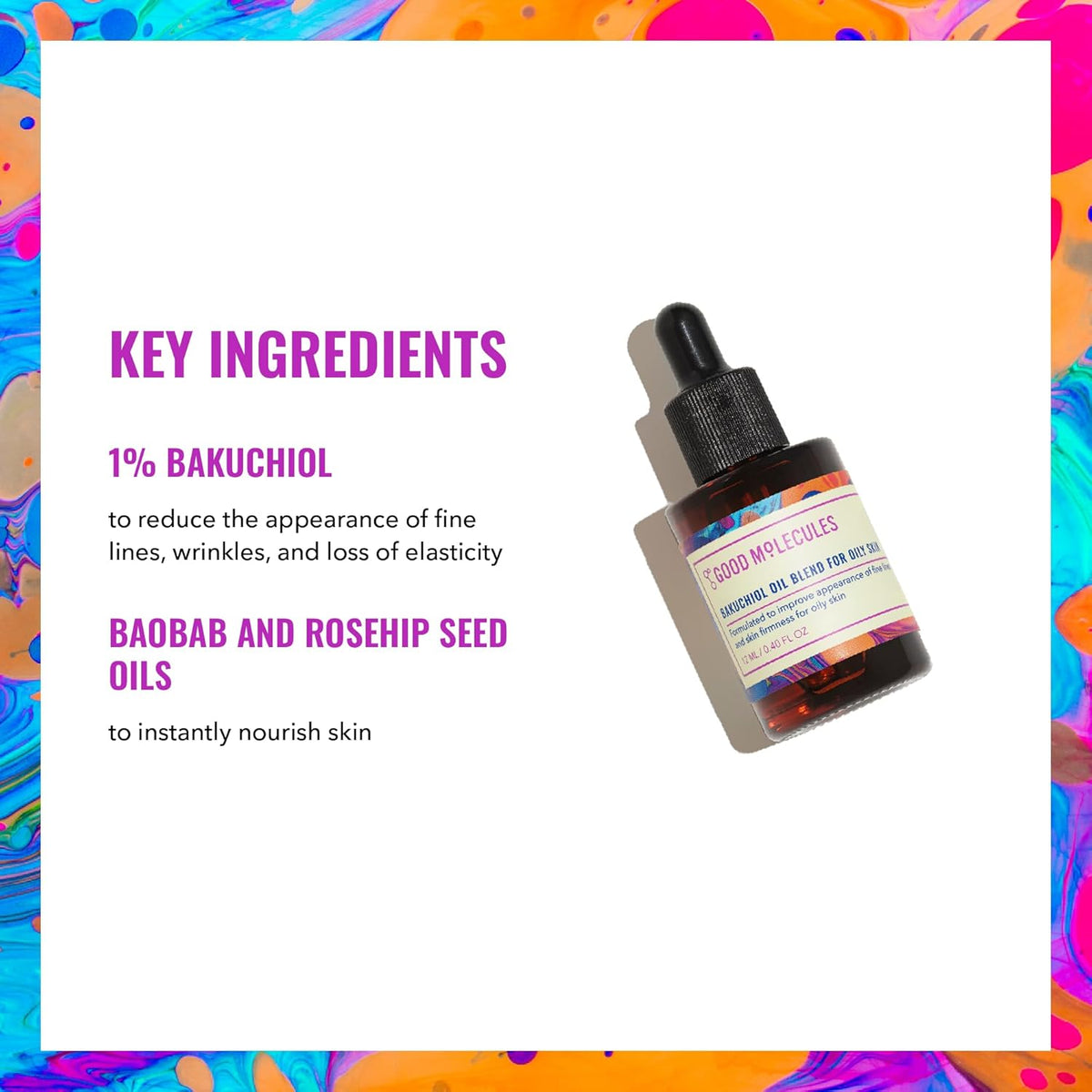 Good Molecules Bakuchiol Oil for Oily Skin - Ultra Hydrating Natural Blend with Bakuchiol and