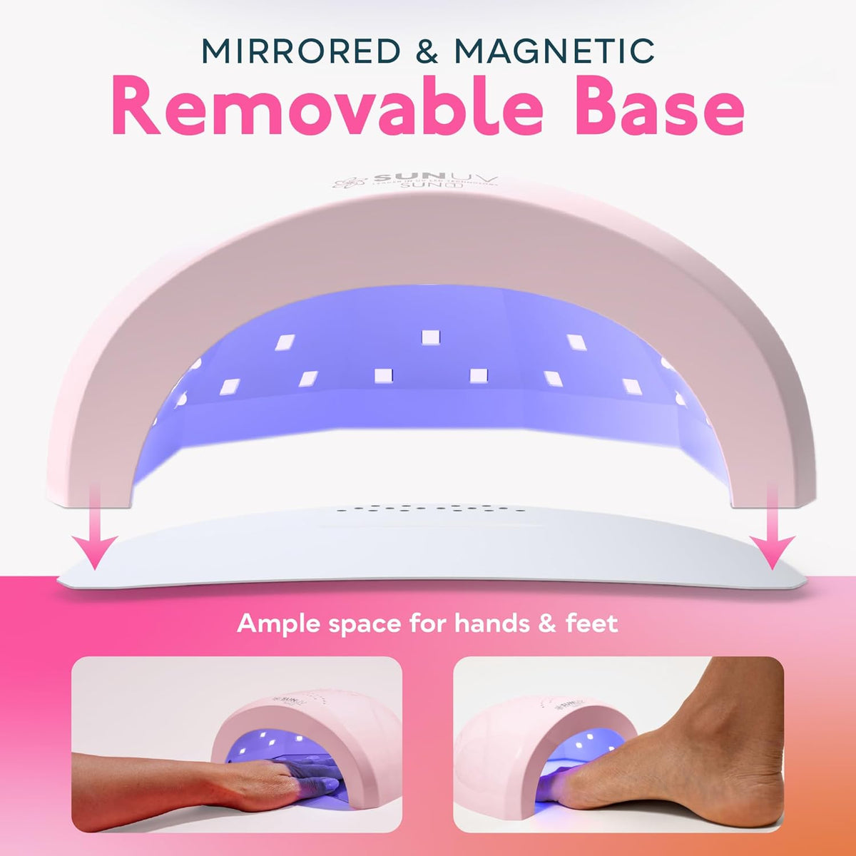 SUNUV UV Light for Gel Nails, UV Dryer for Gel Polish with 3 Timer Settings Professional LED Nail