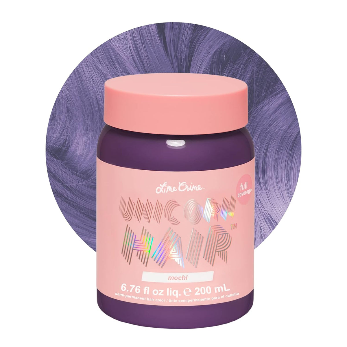 Lime Crime Unicorn Hair Dye Full Coverage, Mochi (Lavender) - Vegan and Cruelty Free Semi-Permanent