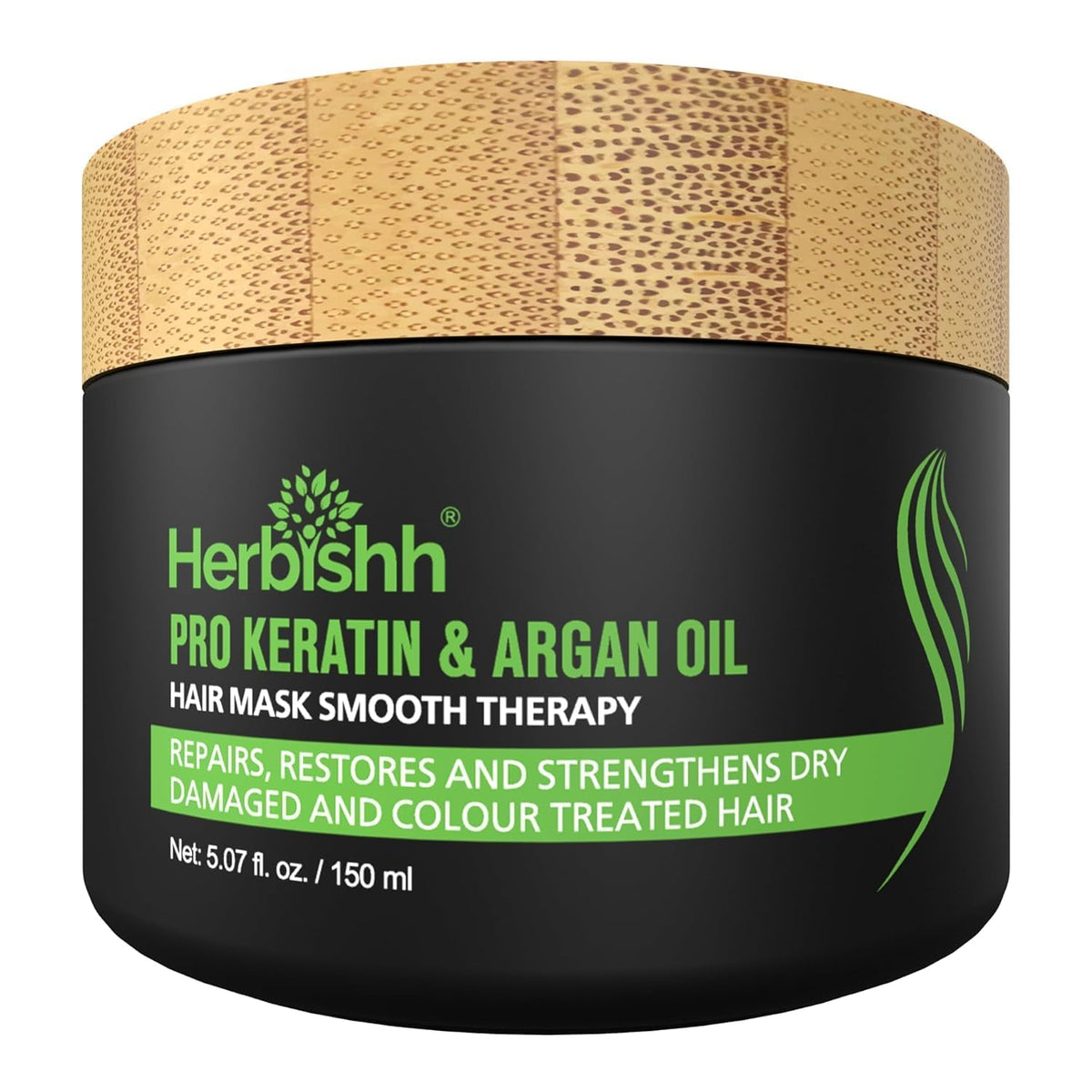 Herbishh Argan Hair Mask-Deep Conditioning & Hydration For Healthier Looking Hair- for very Dry