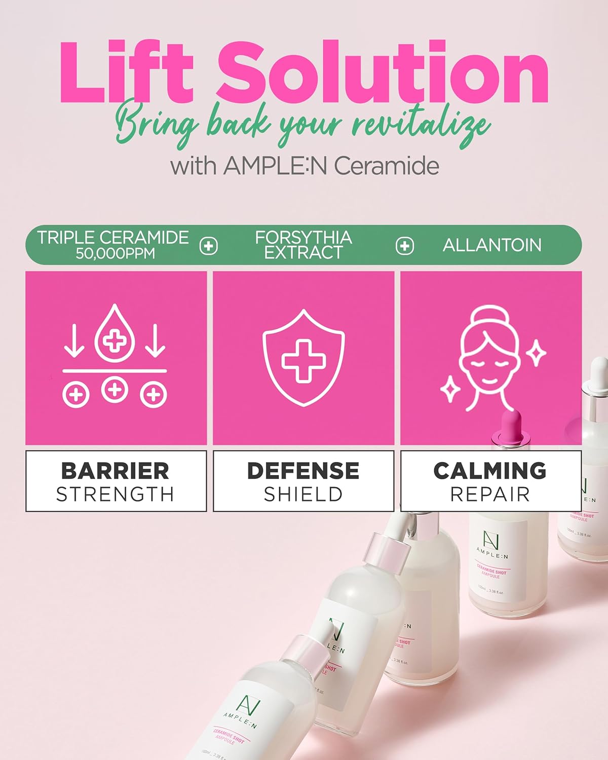 AMPLE:N Ceramide Shot Ampoule – Anti Aging and Hydrating Serum with Ceramide for Deep