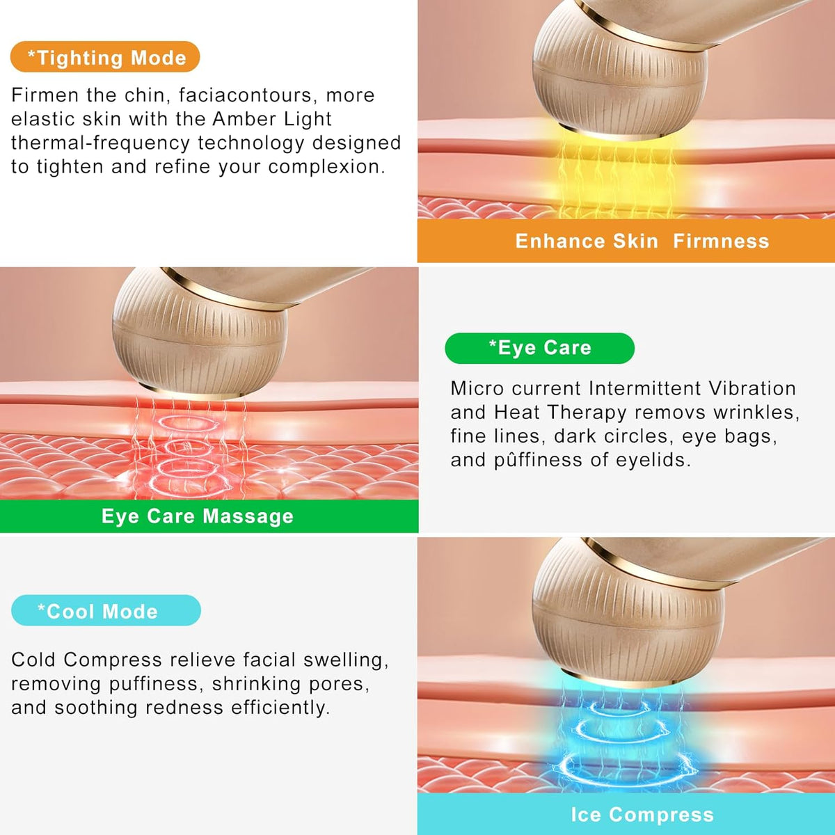 Microcurrent Facial Device,Radio Frequency Skin Tightening Face Machine Treatment of Facial