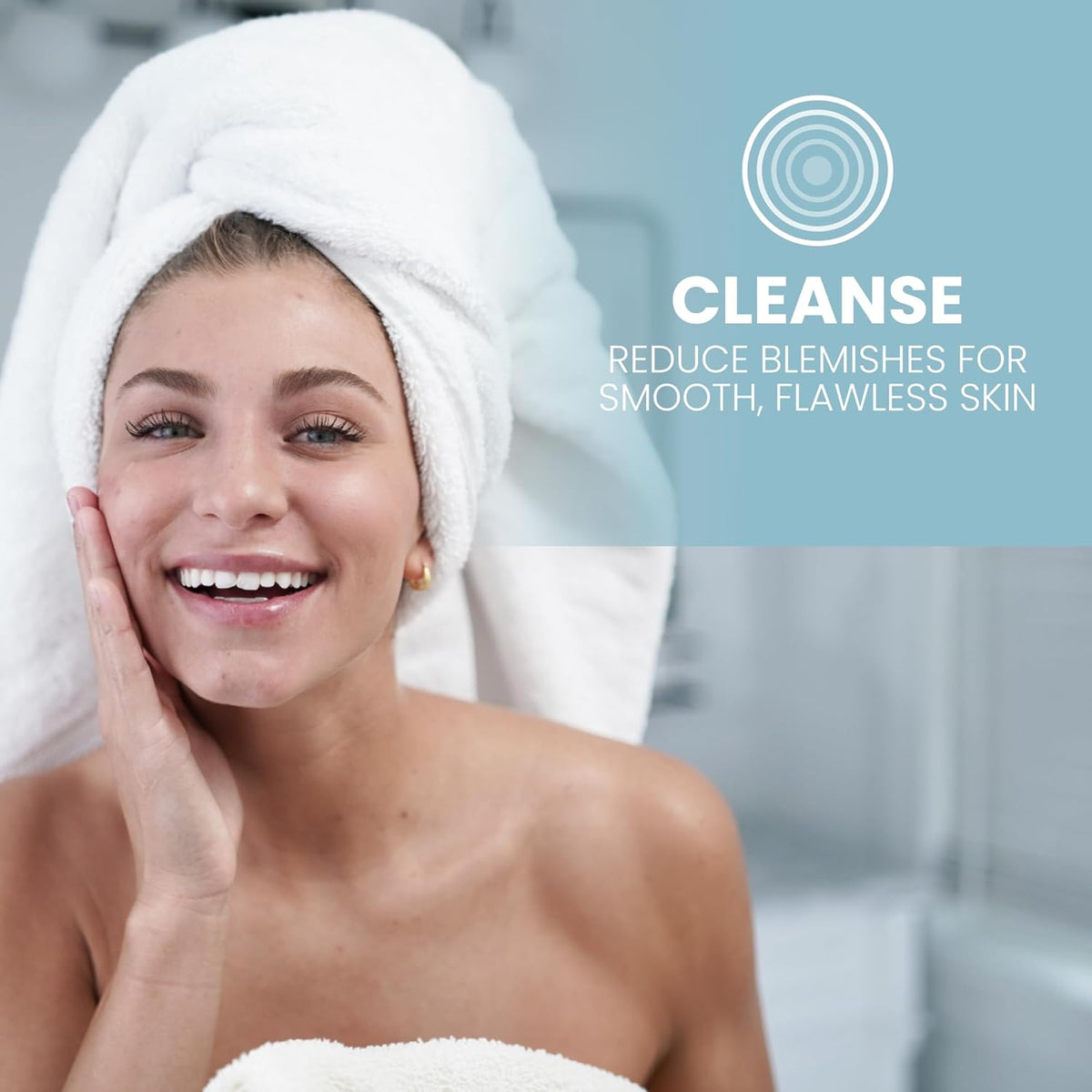Eva Naturals Glycolic Acid Facial Cleanser – Exfoliating Face Wash with Salicylic Acid, Tea Tree &