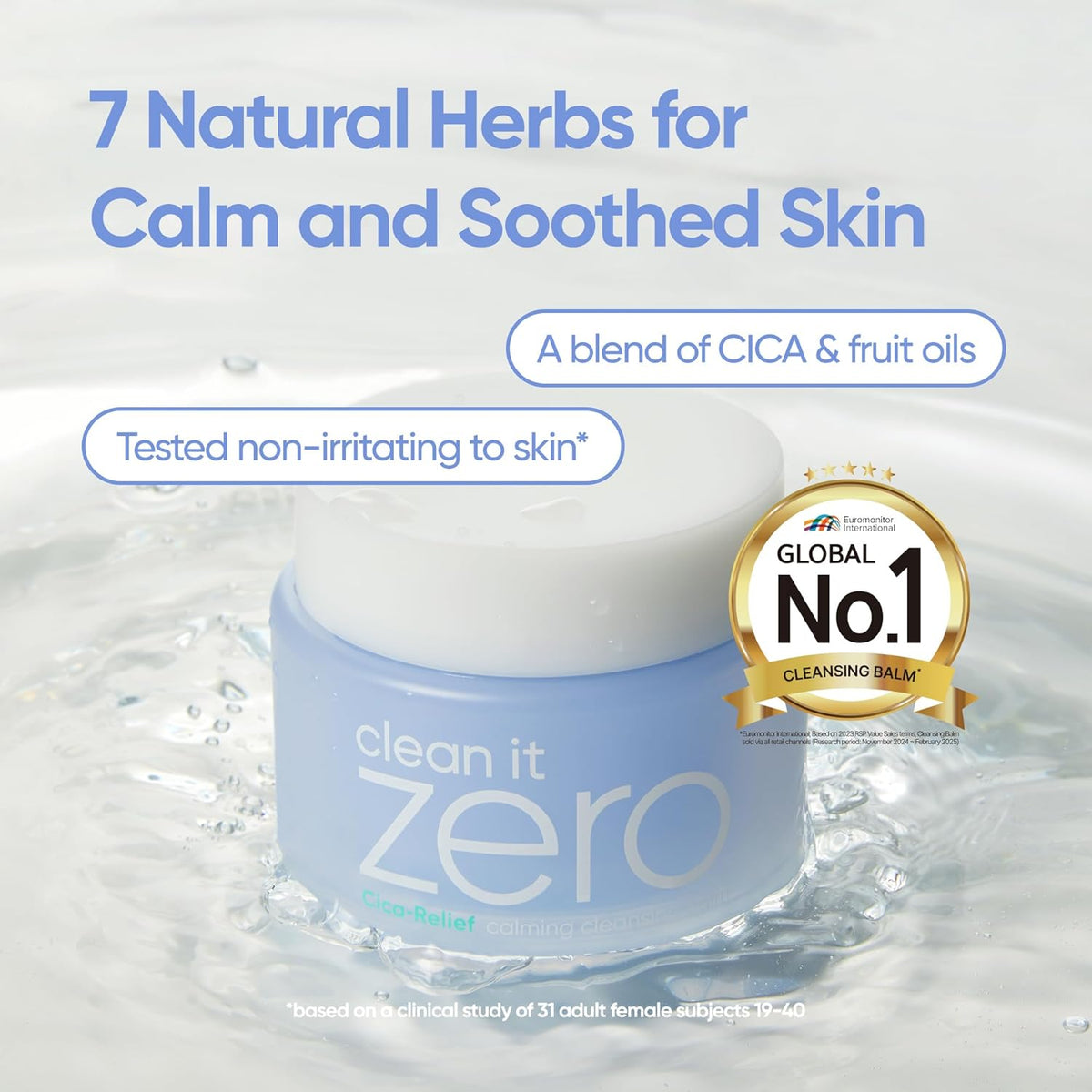 BANILA CO Clean it Zero Calming Cleansing Balm | Korean Makeup Remover for Sensitive Skin | Vegan |