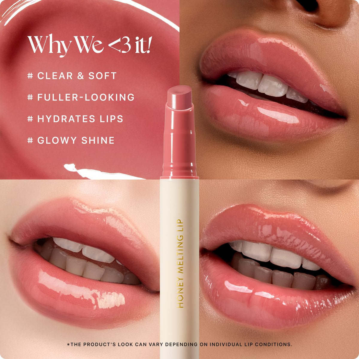 Nature Republic HONEY MELTING LIP (07 LYCHEE) SOFT LIP STICK, Hydrating Gloss, Moisturizing balms
