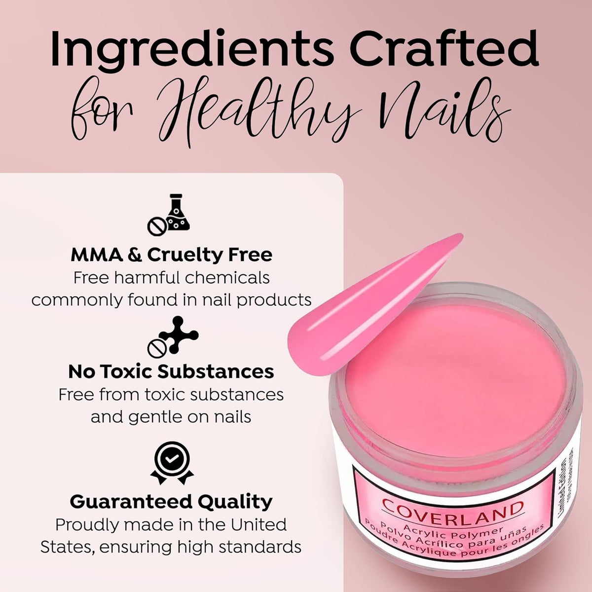Tones Coverland Acrylic Powder | Dream House | 1.5 Oz | Limited Edition for Nail Design | Sculpting