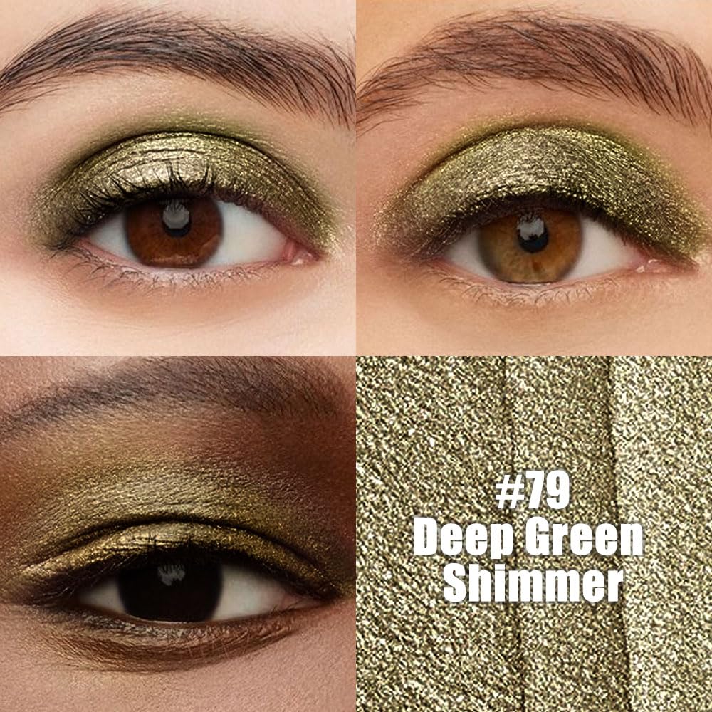 Kaely Cream Eye Shadow Sticks, Deep Green Shimmer Eyeliner Pencil Eyeshadow Palette Makeup, Eye
