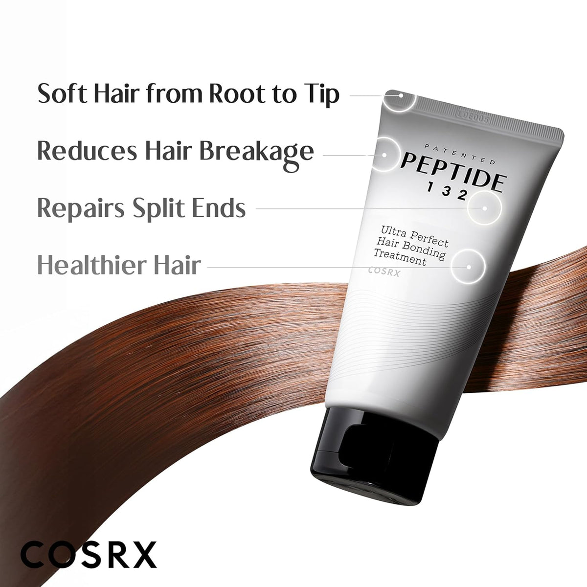COSRX PEPTIDE 132 Hair Bond Repair Treatment - Deep Conditioner Hair Mask for Damaged, Dry Hair