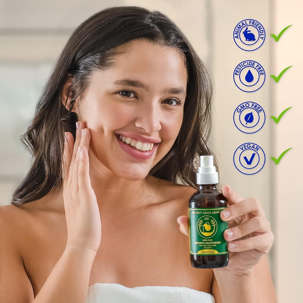 Ancient Greek Remedy - Hydrating Face Oil for Women - Anti-Aging Serum with Organic Jojoba