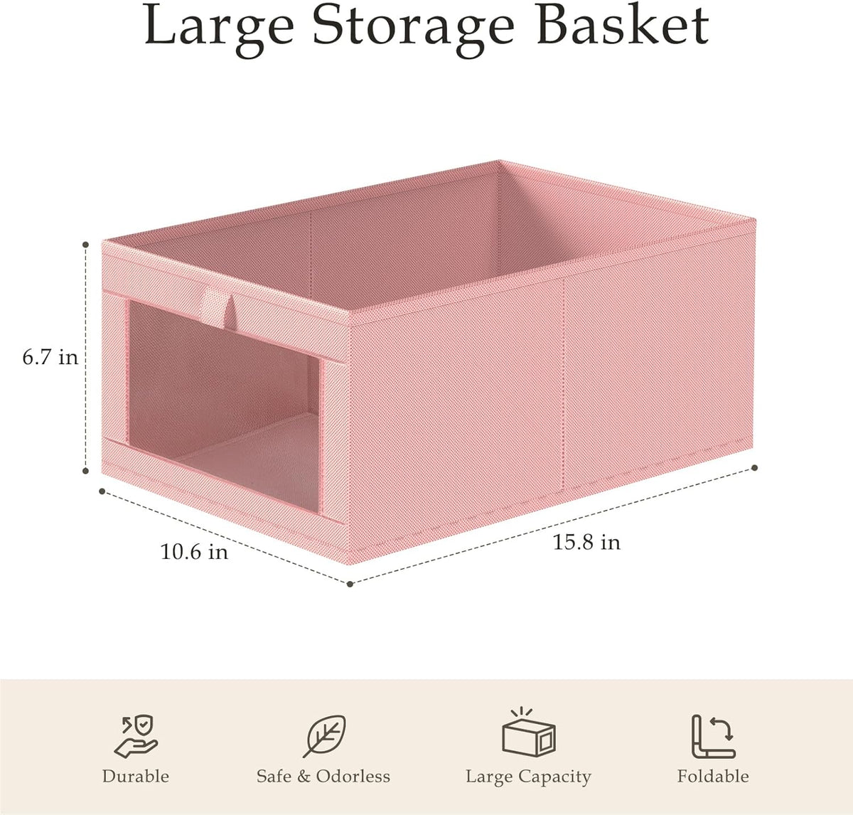 Criusia 4 Pack Linen Closet Organizers and Storage, Closet organizer Large Linen Closet Baskets for