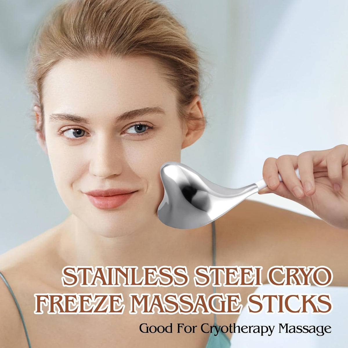 Cryo Sticks for Face - Gua Sha and Massage 2-in-1, Ice Globes-Facial Skin Care Tools for Women