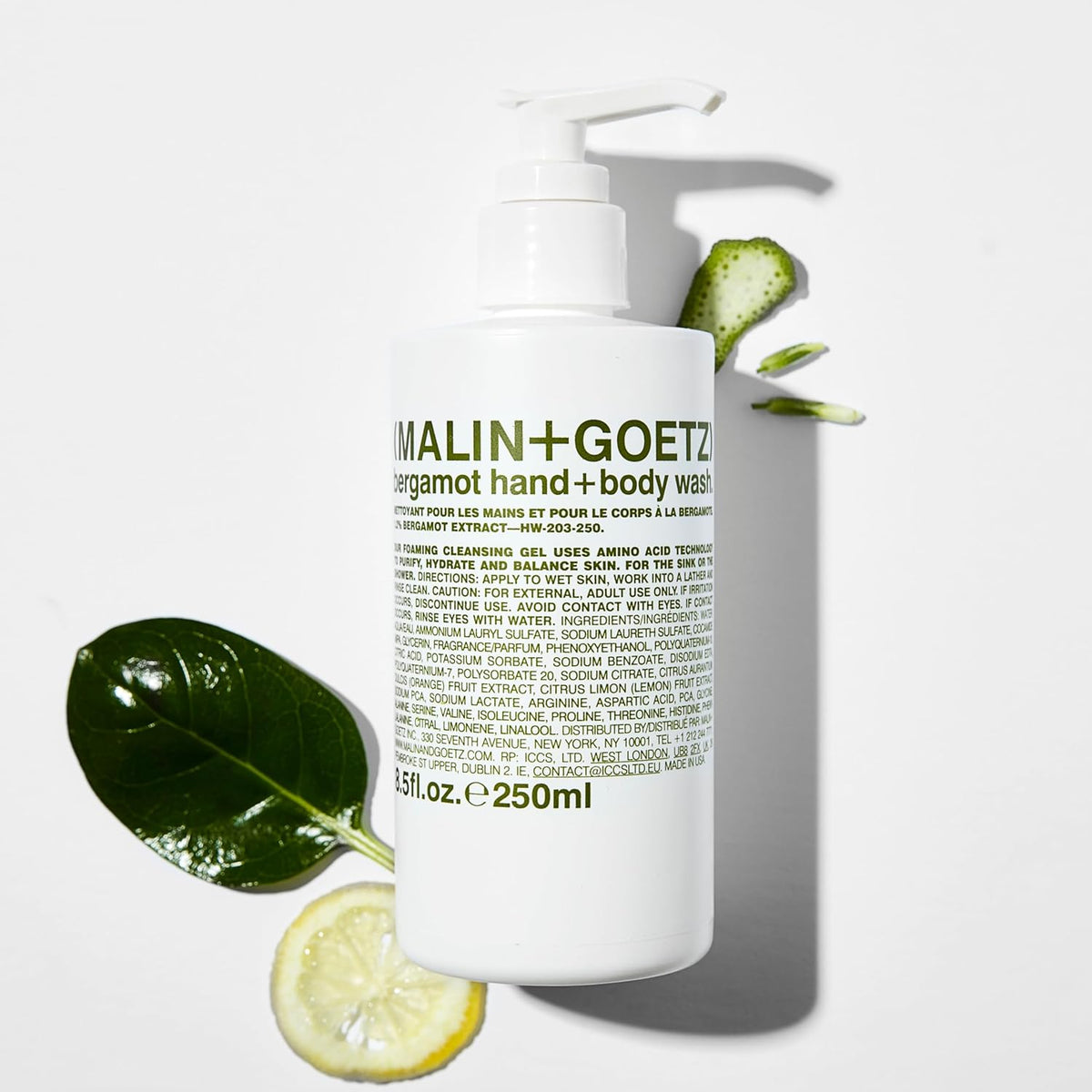 MALIN+GOETZ Women's Bergamot Hand + Body Wash, Clear, 8.45 Fl Oz (Pack of 1)