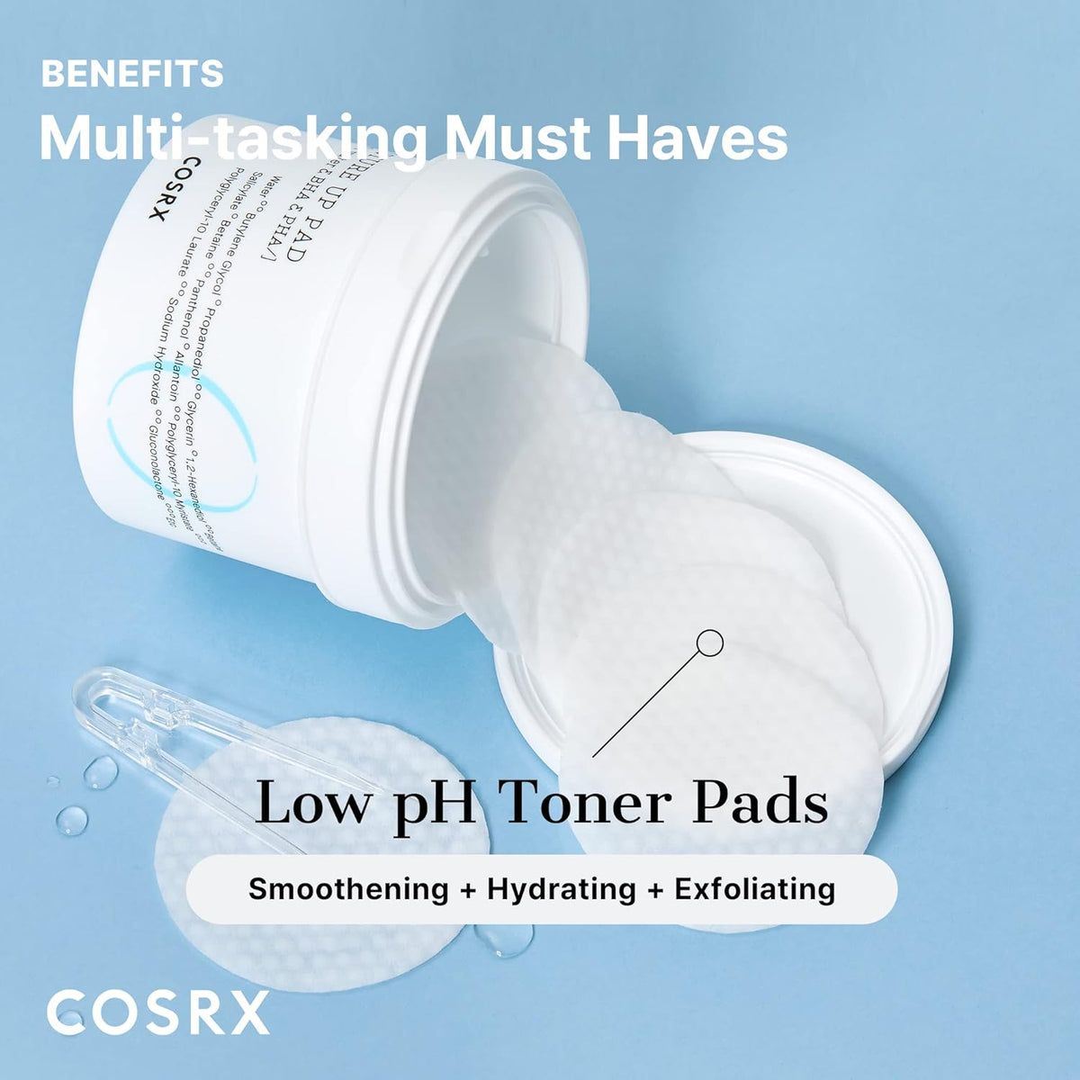COSRX Propolis Toner Pads 70 Sheets, BHA, Gentle Daily Exfoliant for Sensitive Skin, Preventing