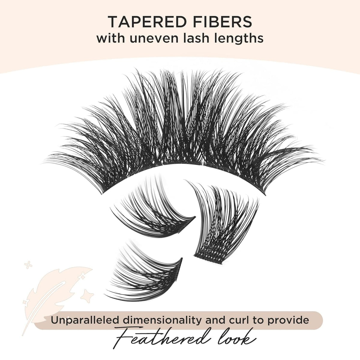 56D Cluster LashesThick Individual Eyelashes D Curl Wispy Lash Clusters Individual Russian Eyelash