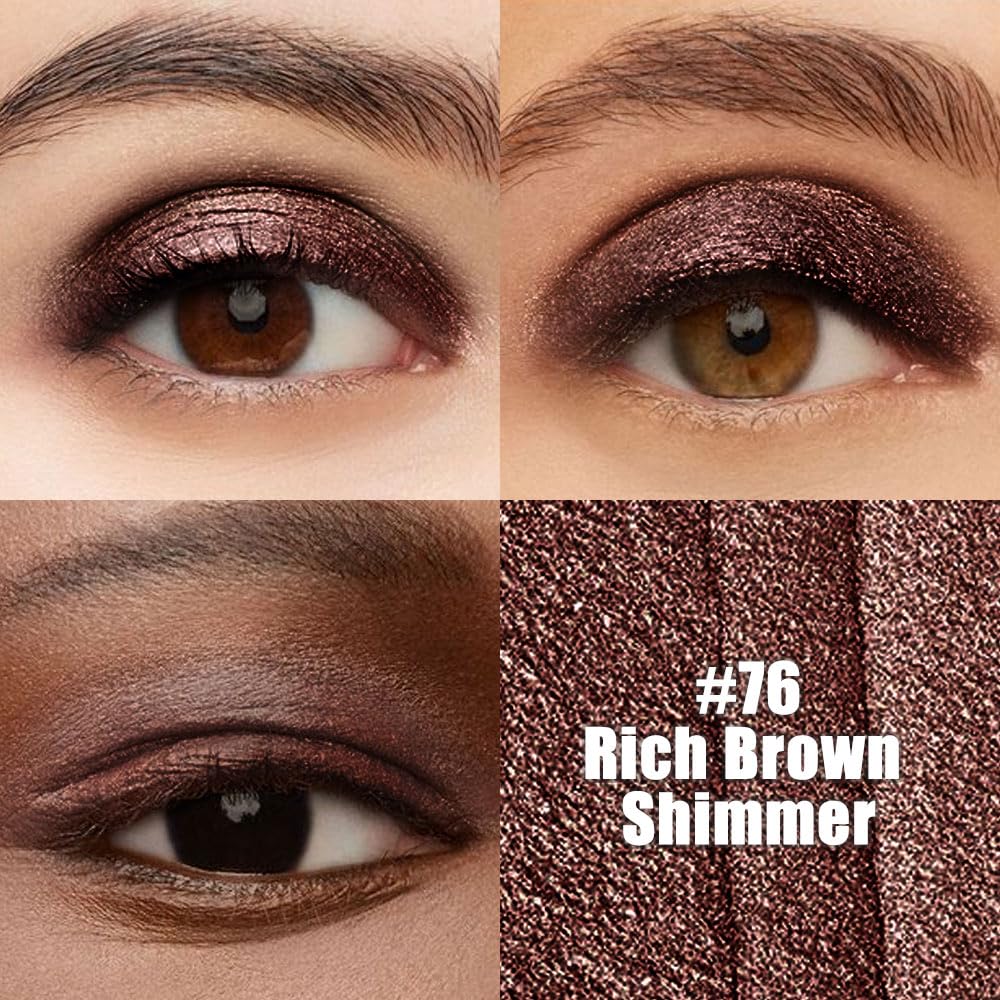 Kaely Cream Eye Shadow Sticks, Rich Brown Shimmer Eyeliner Pencil Eyeshadow Palette Makeup, Eye
