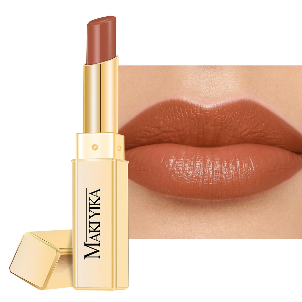 MAKI YIKA Moisture Light Brown Lipstick for Women Hydrate Lip Gloss for Dry Cracked Lips Weightless
