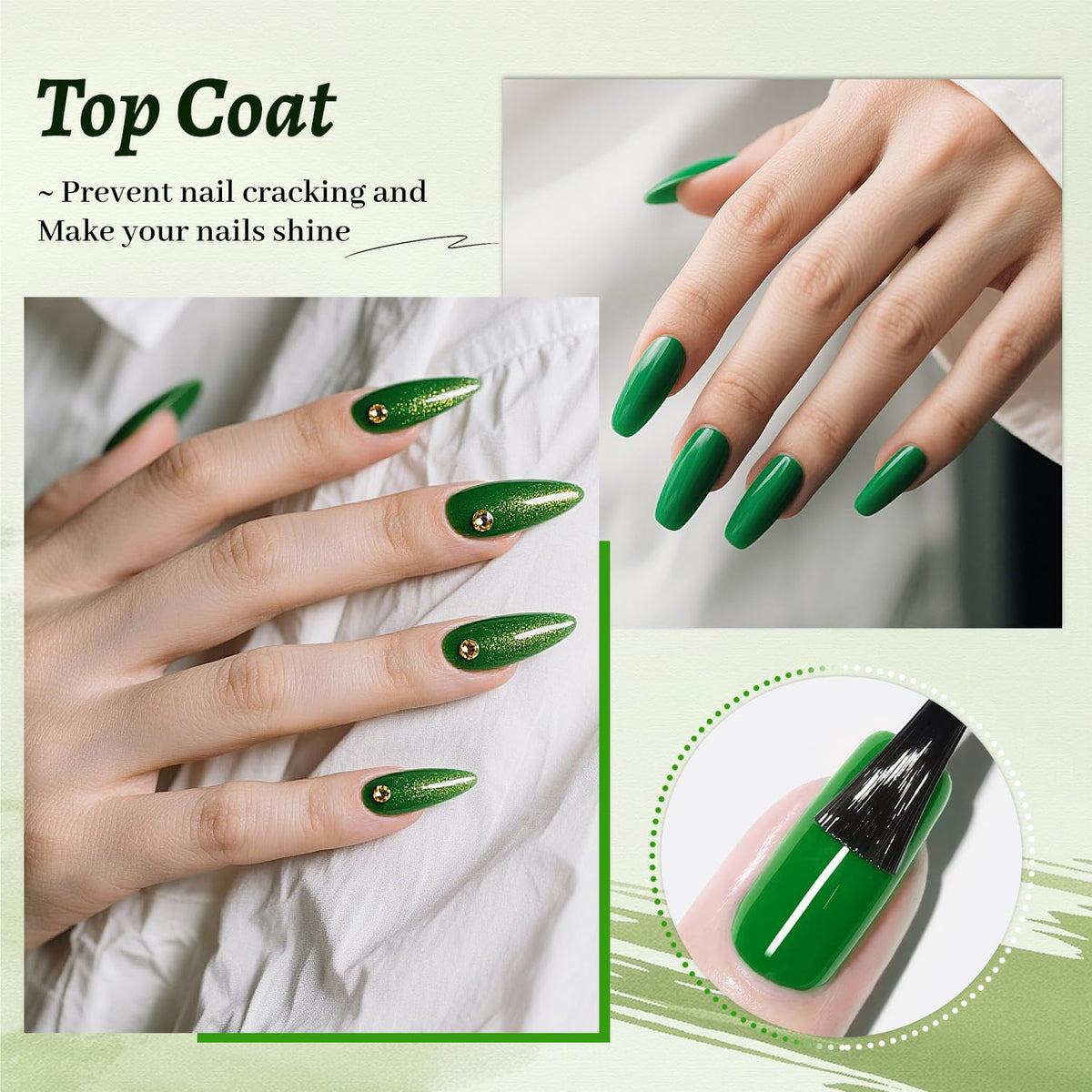 JODSONE 3Pcs 10ml Top Coat Base Coat Builder Gel Set – No Wipe Gel for Strengthening Thickening and