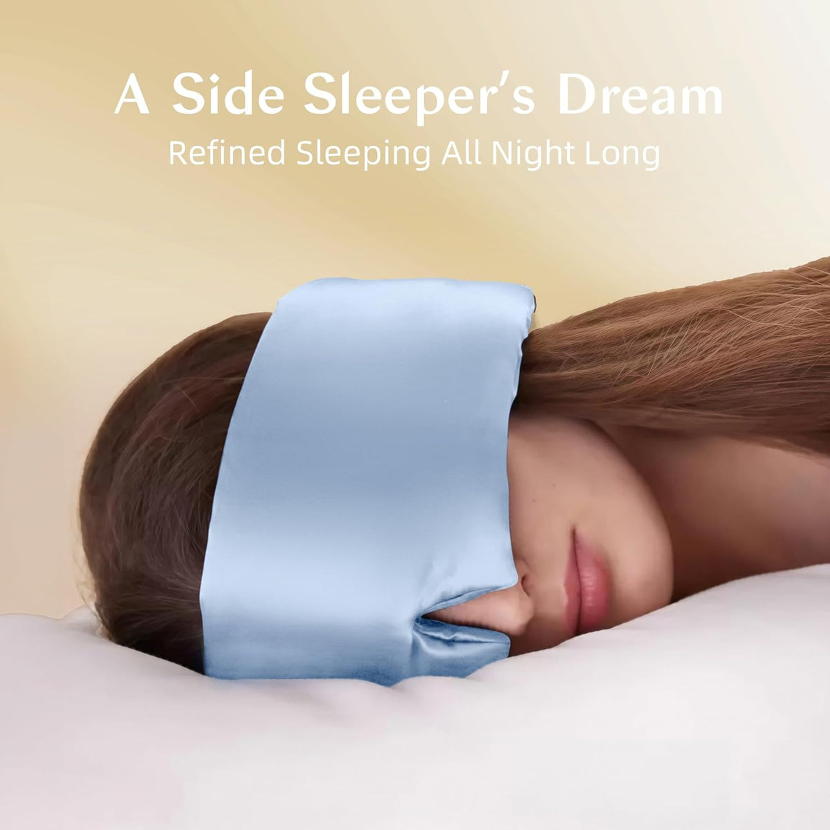 Silk Sleep Mask for Women and Men, Side Sleeper, 22 Momme Pure Mulberry Silk Total Blackout 100%