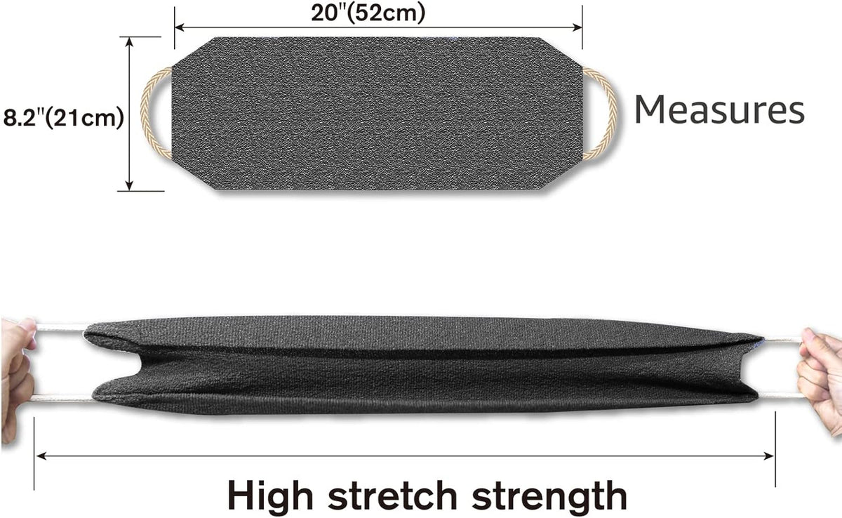 Evridwear Exfoliating Back Scrubber with Handles Two Sides for Body Shower Deep Cleans Skin