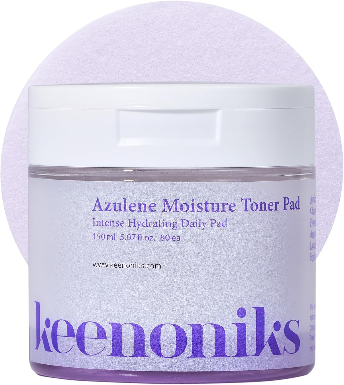 Azulene Moisture Toner Pad - Anti-flammatory & Hydrating Facial Pad with Chamomile Extract