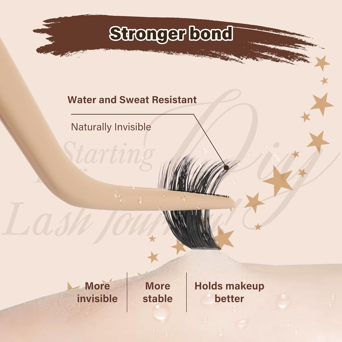 JMS&JMS 182Pcs Lash Clusters Eyelash Clusters 200D D Curl 9-16MIX Clusters Lashes Thick Super Soft