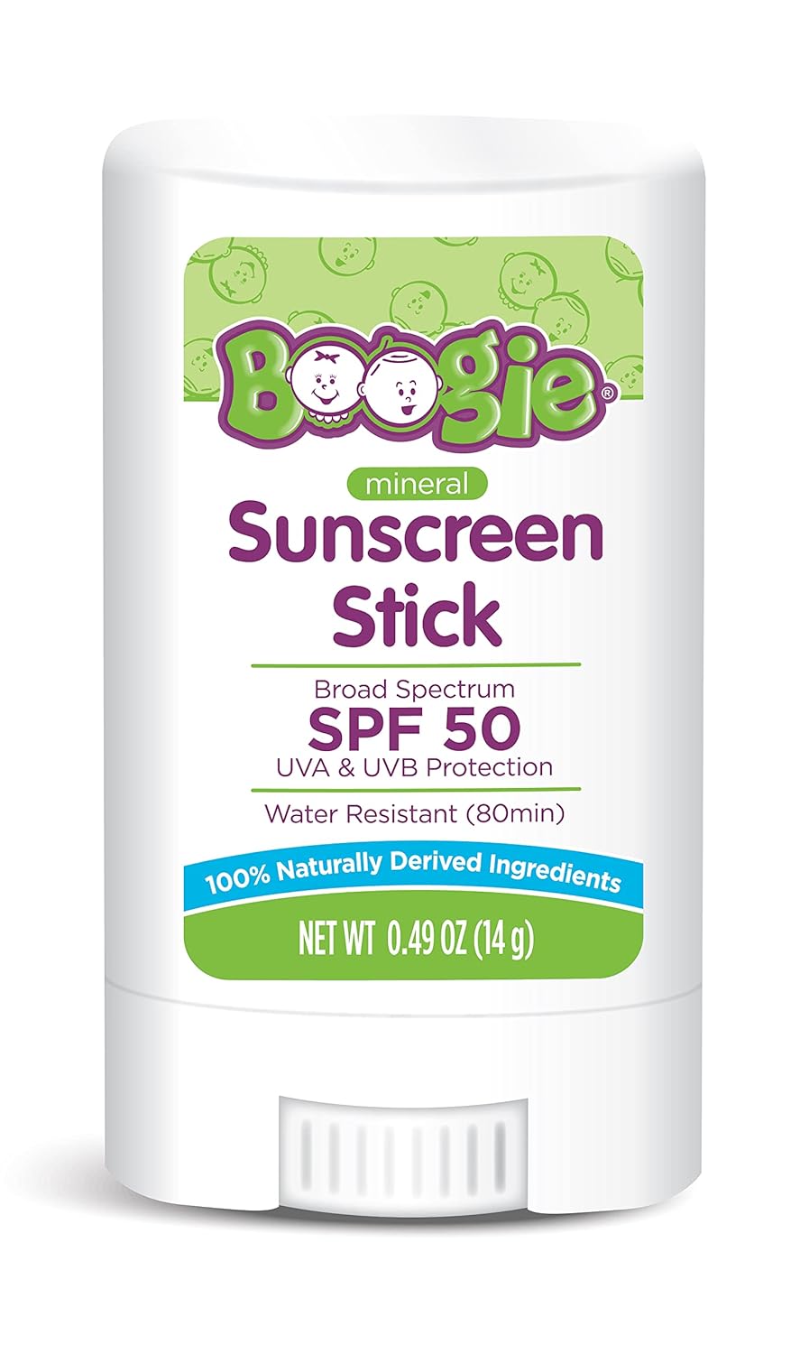 Baby Sunscreen Stick by Boogie Block, Mineral Sunscreen SPF 50, Travel Size Sunblock for Kids, Zinc