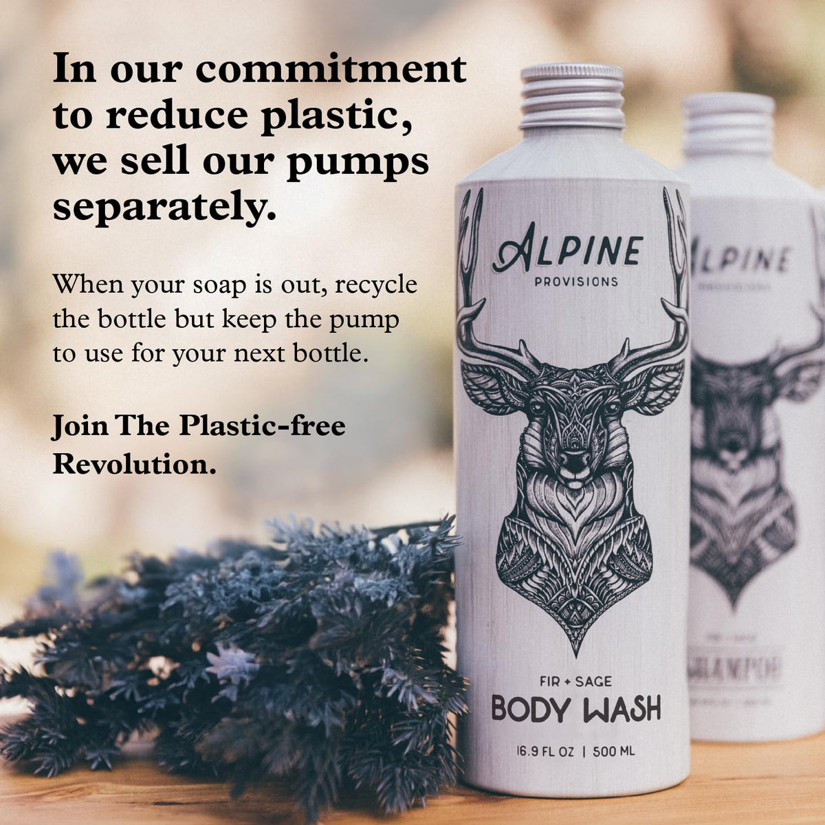Alpine Provisions Cedar & Sandalwood Shampoo - Naturally Repair, Cleanse, and Hydrate with