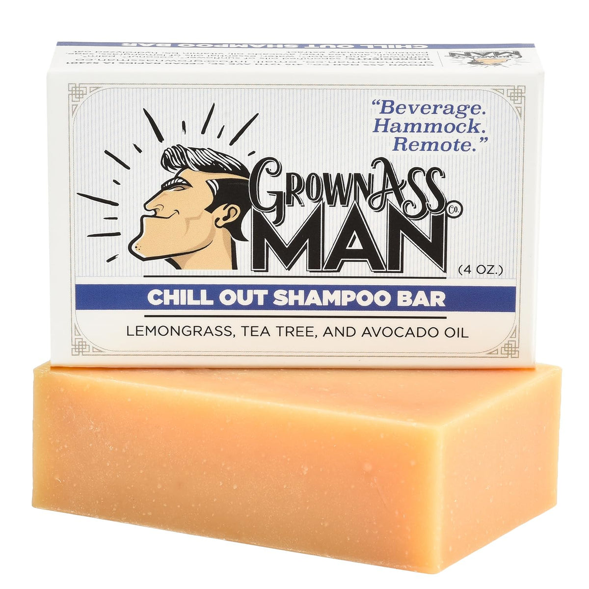 Solid Shampoo Bar Rich Lather 3 in 1: Hair, Beard & Body Wash - Plastic Free & Eco-Friendly