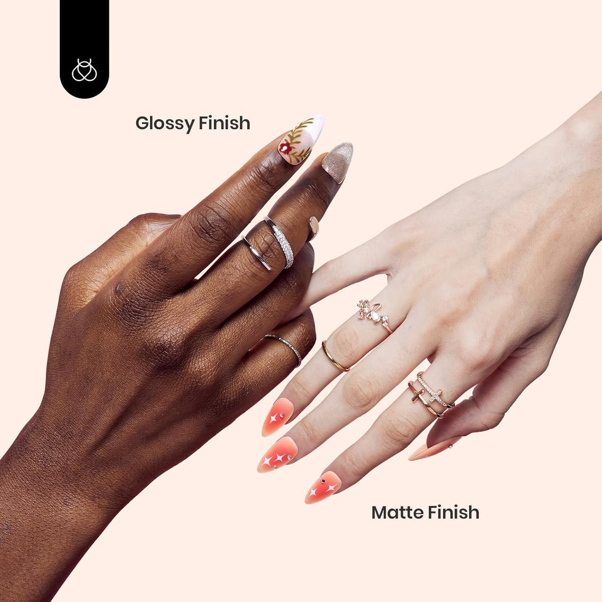 Beetles Matte Top Coat 2 Pcs 15ml No Wipe Gel Glossy Nail Polish Shine Effect Long Lasting Soak Off