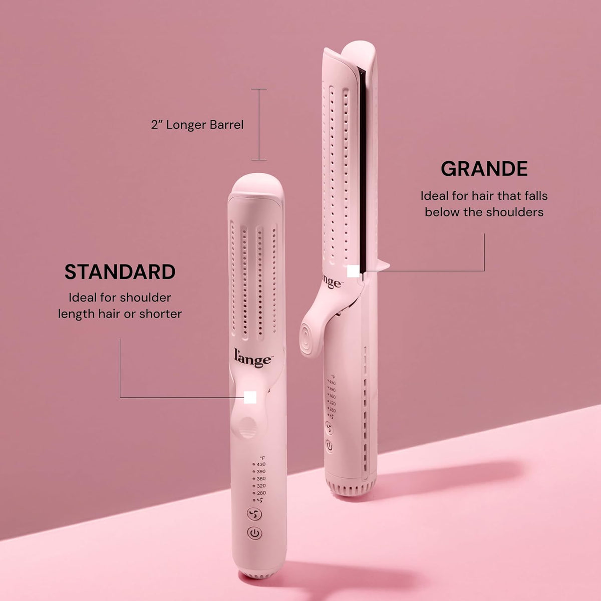 L'ANGE HAIR Le Duo Grande 360° Airflow Styler | 2-in-1 Curling Wand & Titanium Flat Iron