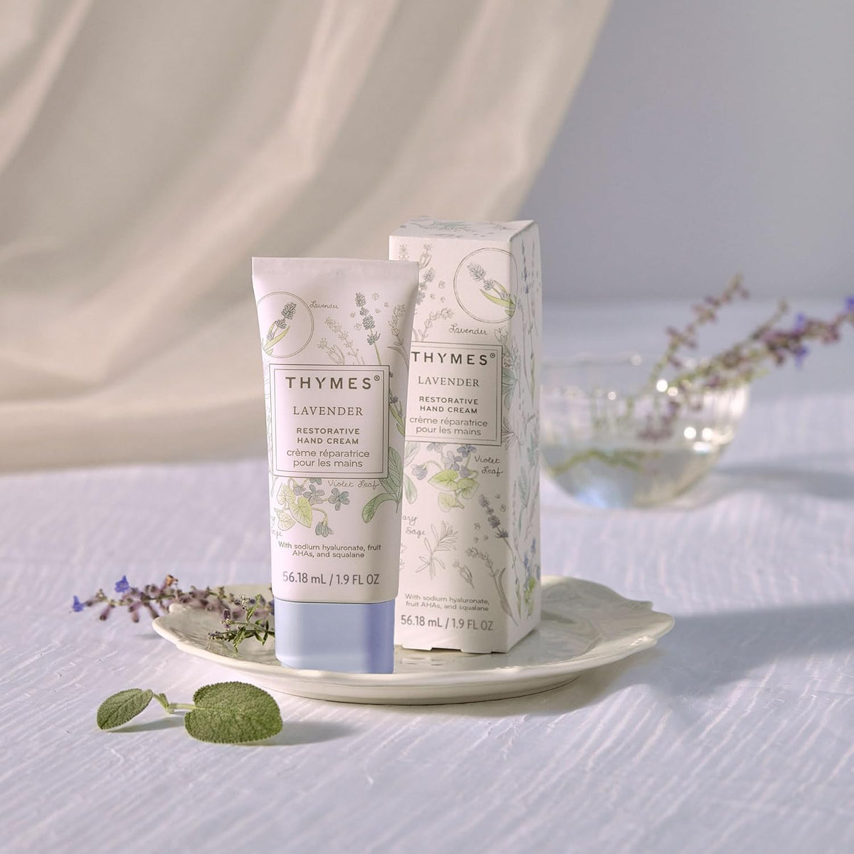 Thymes Restorative Hand Cream for Women & Men - Moisturizing Hand Cream Travel Size - Notes of